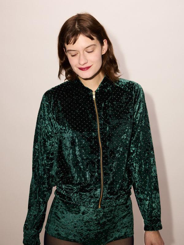 simone wild Blouson Jacket bottlegreen