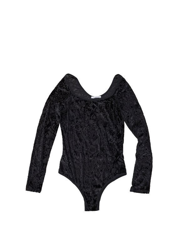 simone wild Body Swan Rose Devore Black