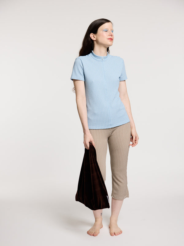 Simone Wild Gingham Pari Pants Brown