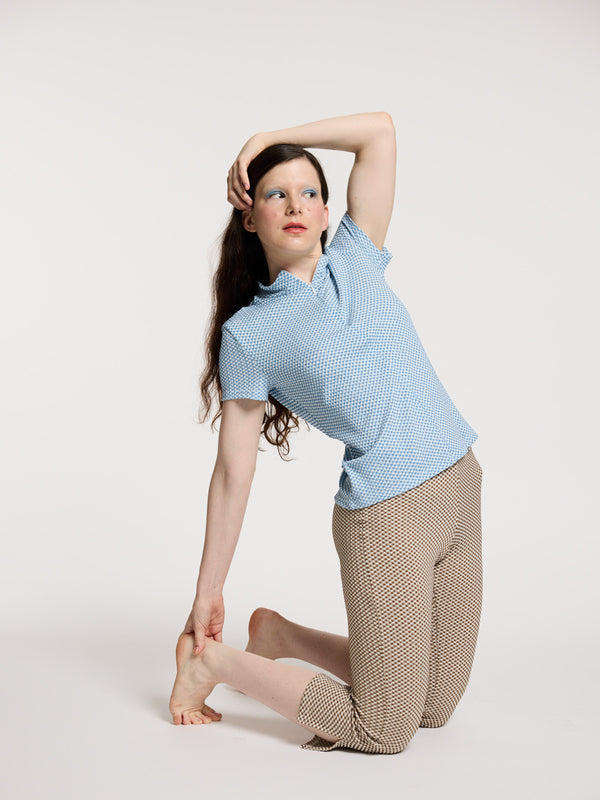 Simone Wild Gingham Pari Pants Brown