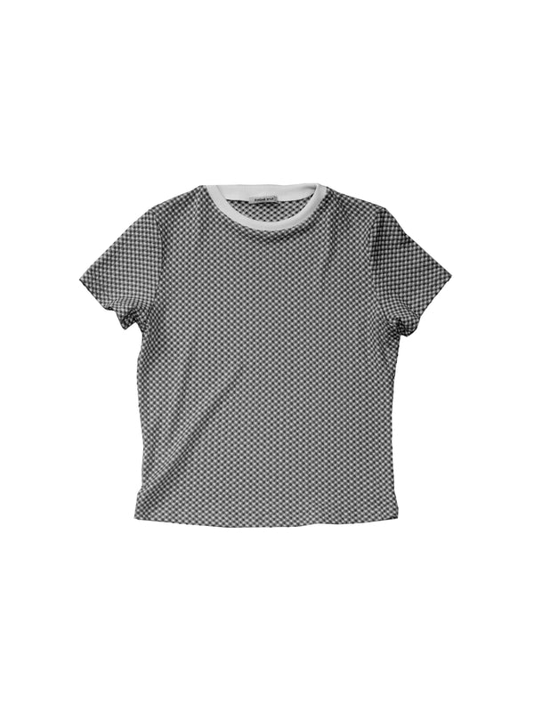 simone wild Gingham Tiny Tee black