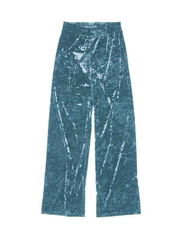 Simone Wild Hammered Velvet Cozy Pants Jade