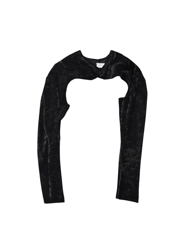simone wild Hammered Velvet Knot Sleeves charcoal