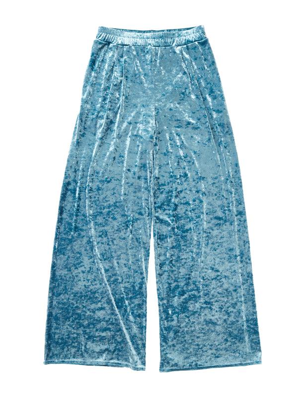 simone wild Hammered Velvet Pocket Pants jade