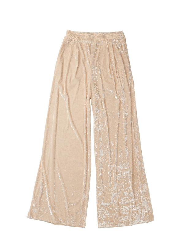 Simone Wild Hammered Velvet Pocket Pants Pearl