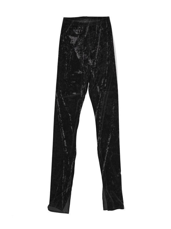 simone wild Hammered Velvet Slim Pants charcoal