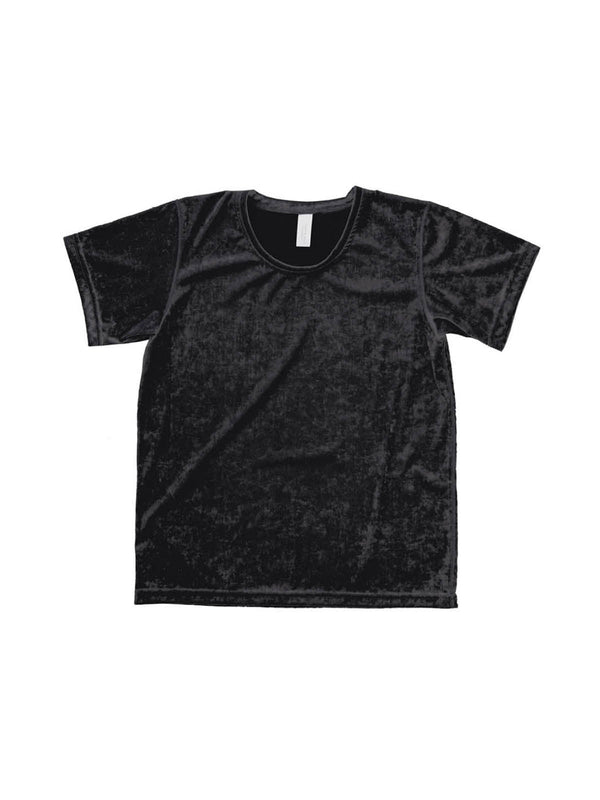 simone wild Hammered Velvet T-Shirt Charcoal