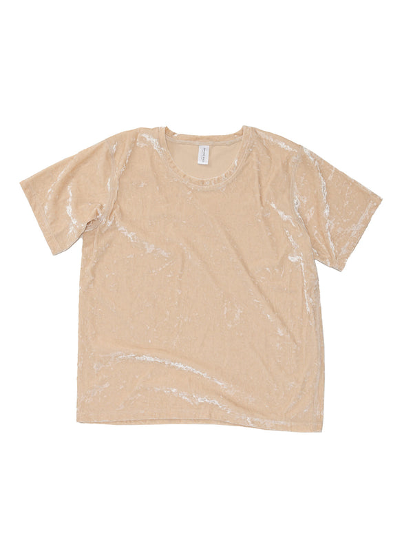simone wild Hammered Velvet T-Shirt Pearl