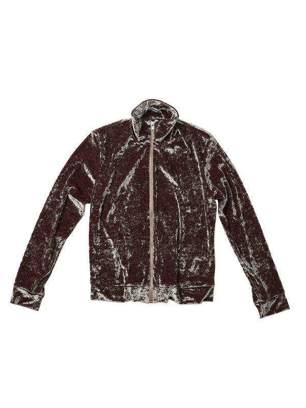 Simone Wild Hammered Velvet Zip Jacket Rosewood