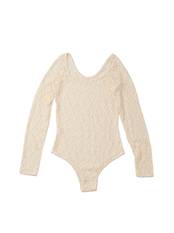 Simone Wild Lace Body Swan Ivory