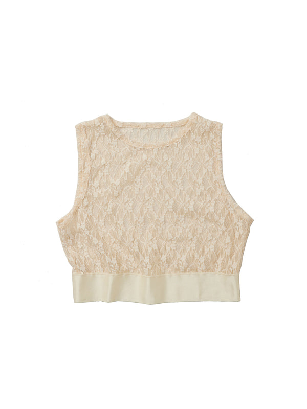 Simone Wild Lace Bustier Ivory