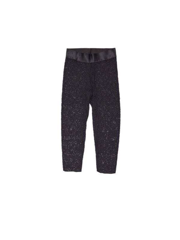 simone wild Lace Capri Pants Black
