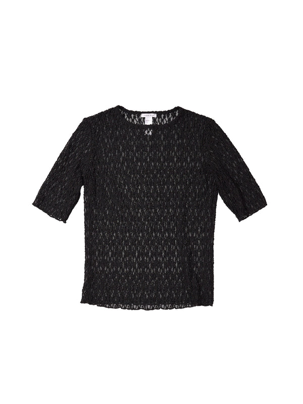 simone wild Lace Tess Tee Black