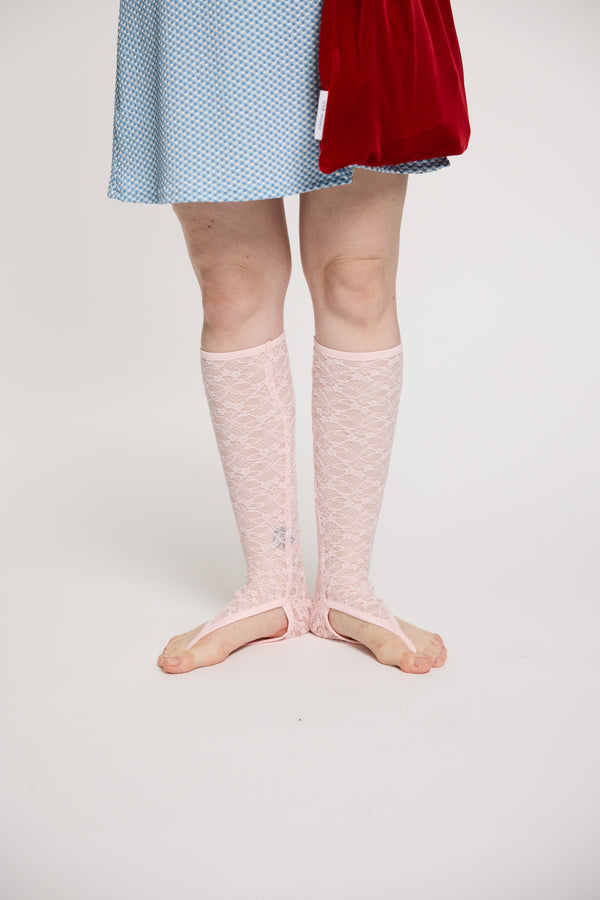 simone wild Lace Thong Socks candy