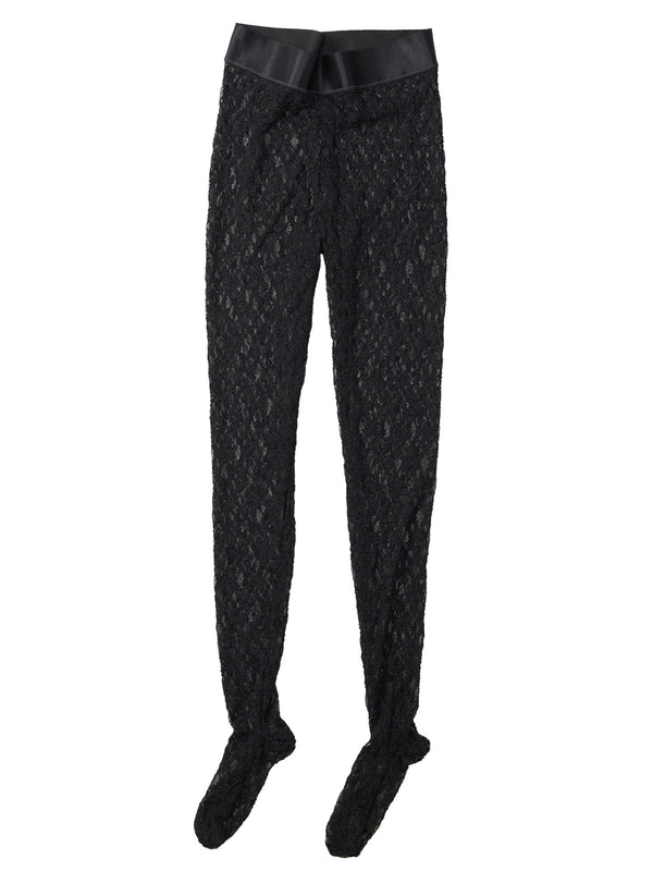 Simone Wild Lace Tights Black