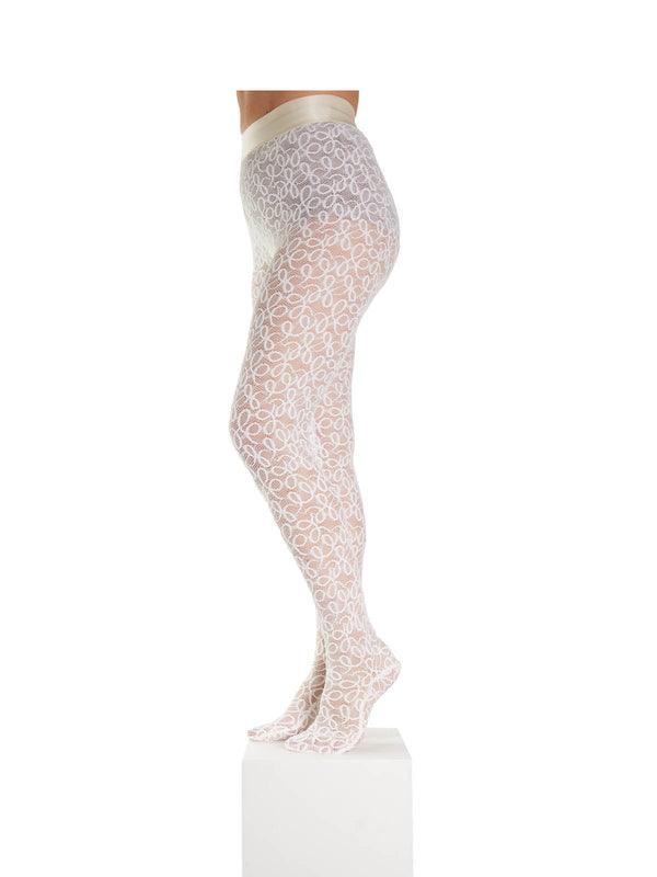 simone wild Lace Tights SS25 White