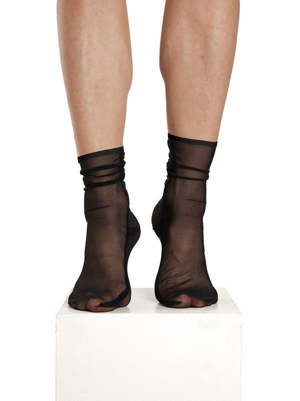 simone wild Mesh Ankle Socks black