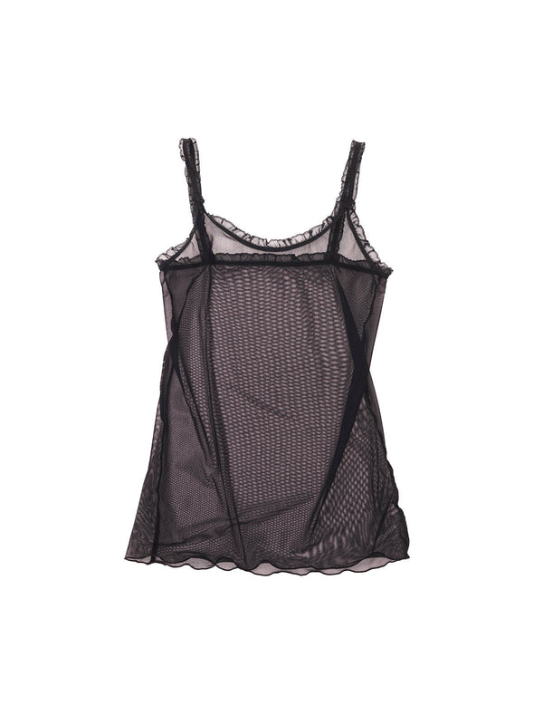 simone wild Mesh Cami Top Black