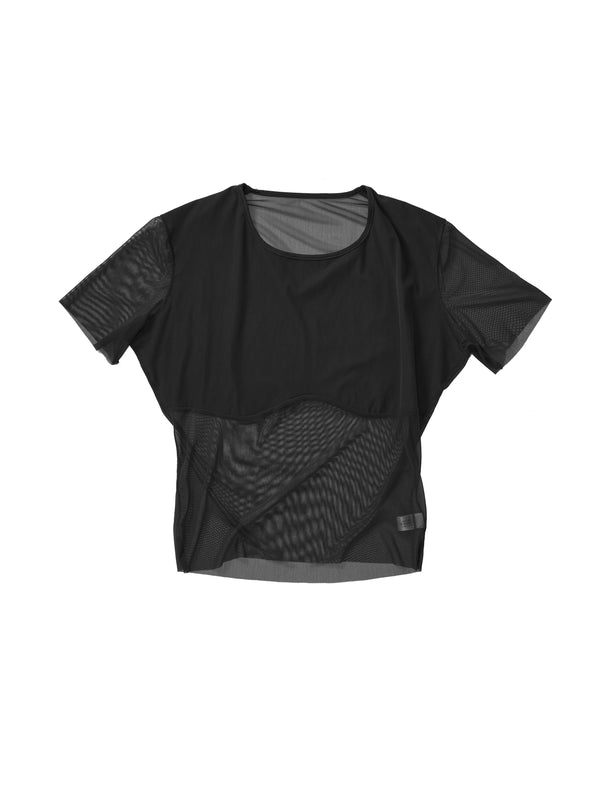 simone wild Mesh Conture Tee black