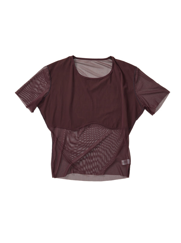 Simone Wild Mesh Conture Tee Mahagoni