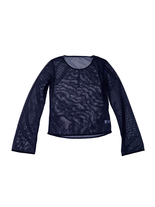 simone wild Mesh Easy LS Shirt Navy