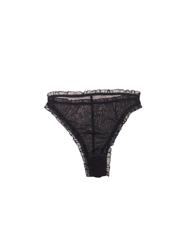 simone wild Mesh Frill Slip Black