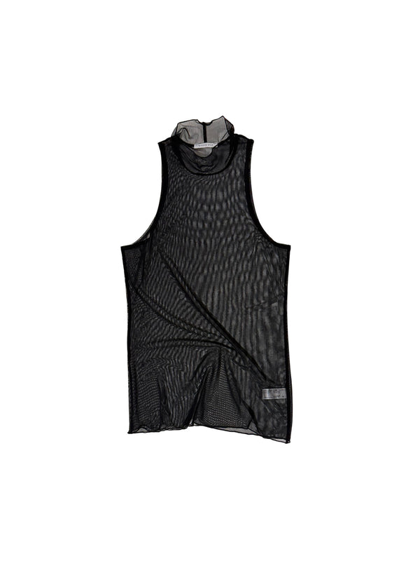 simone wild Mesh High Neck Top Black