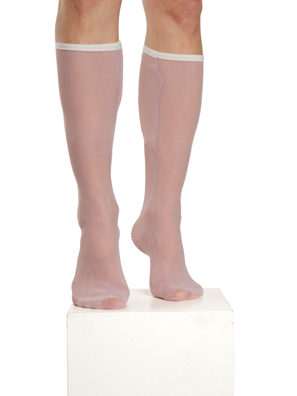 simone wild Mesh Knee Socks rosa