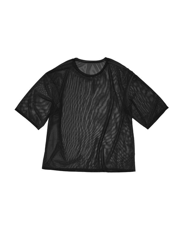 simone wild Mesh Oversized Tee Black