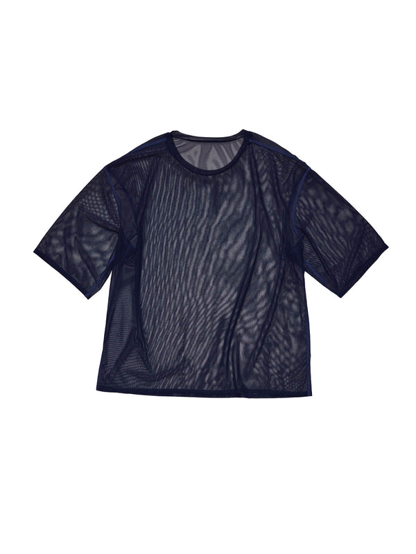 simone wild Mesh Oversized Tee Navy