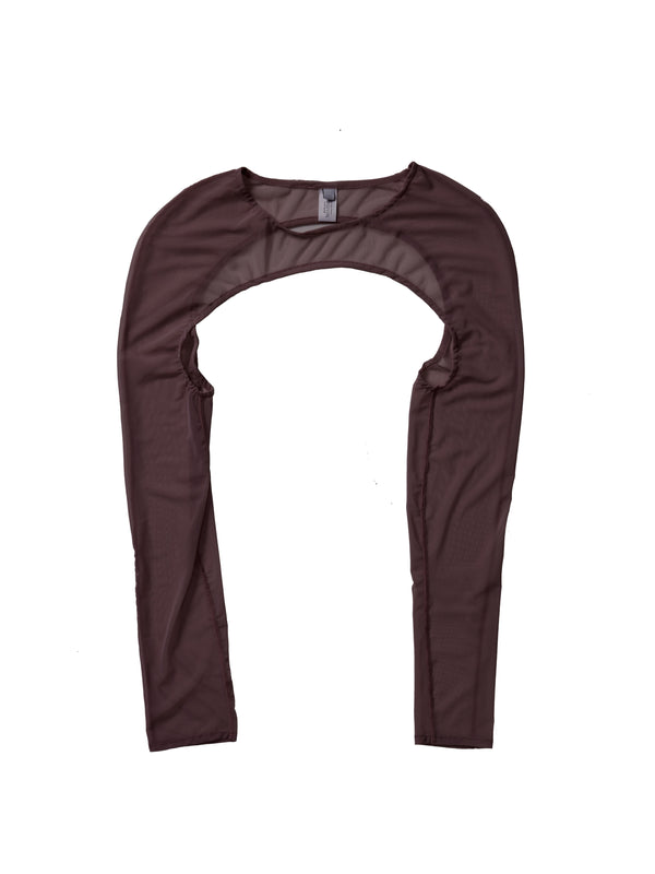 simone wild Mesh Sleeve Mahagoni