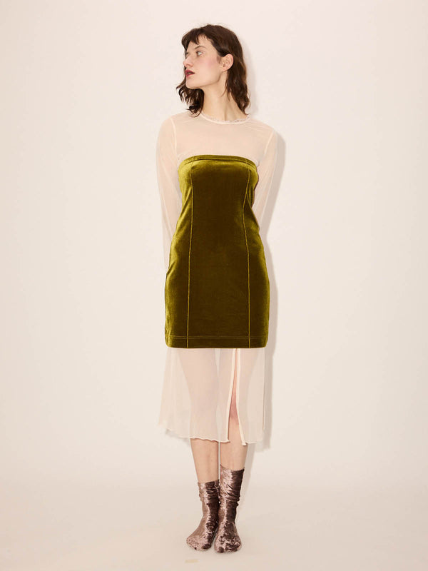 Simone Wild Mesh Slip Skirt Silk