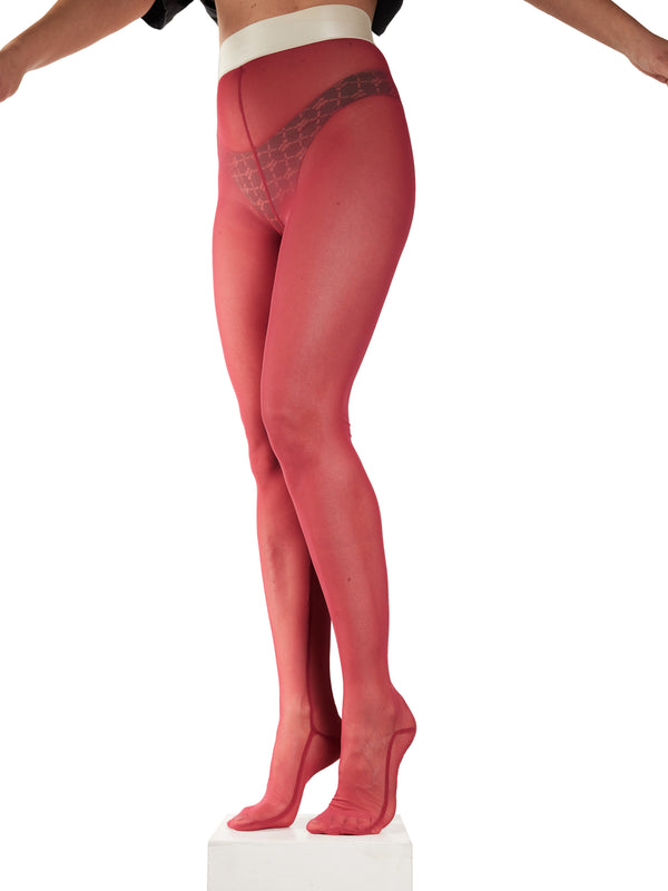 simone wild Mesh Tights Ruby