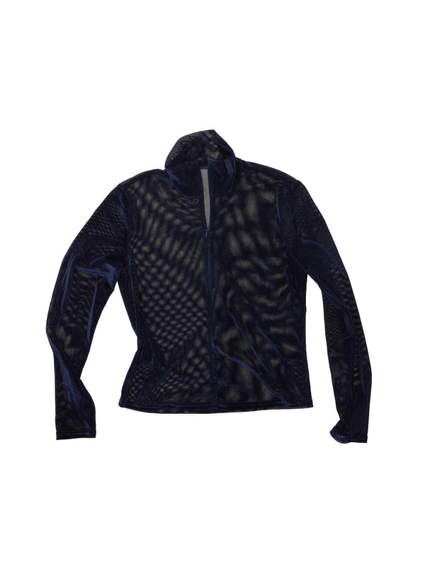 Simone Wild Mesh Velvet Ski LS Shirt Marine