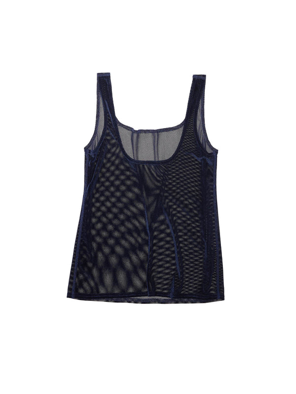 simone wild Mesh Velvet Tank marine