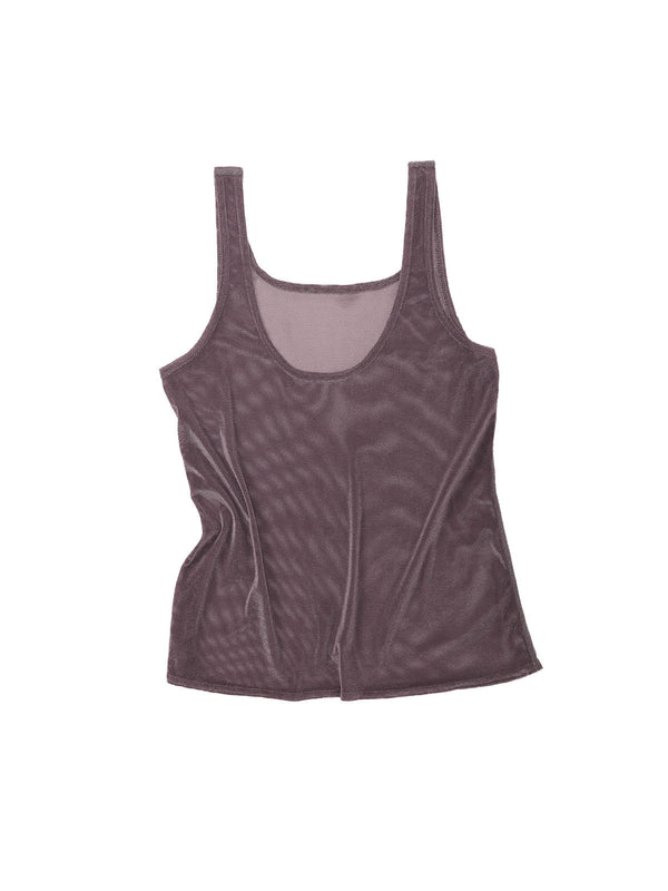 simone wild Mesh Velvet Tank mauve