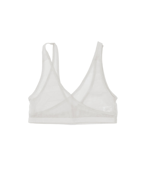 simone wild Mesh Wrap Bra Off white