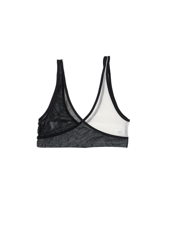 Simone Wild Mesh Wrap Bra Two-Tone Black