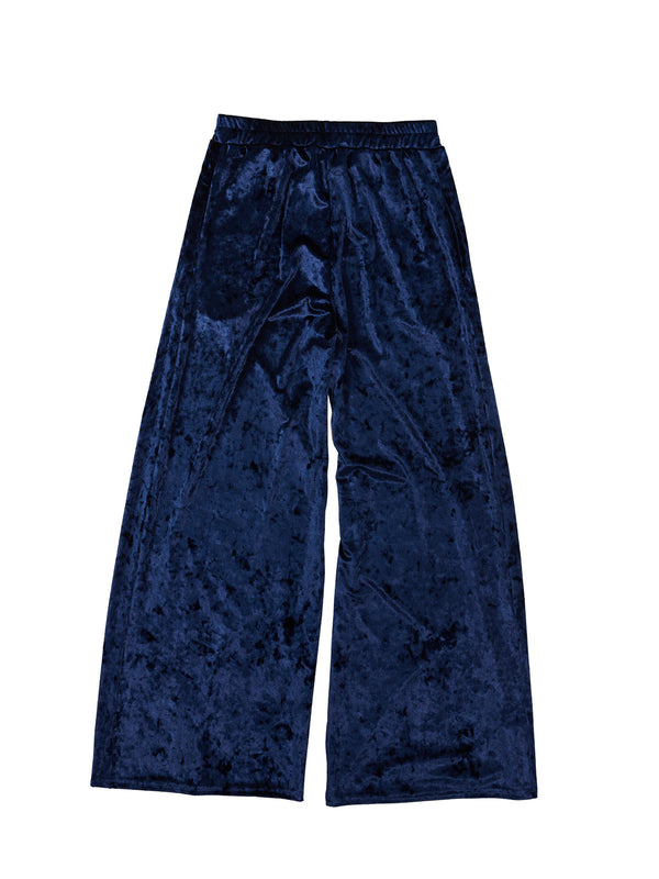 Simone Wild Pocket Pants Crushed Velvet Navy