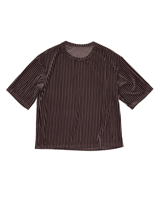 simone wild Rib Velvet Oversized Tee caramel