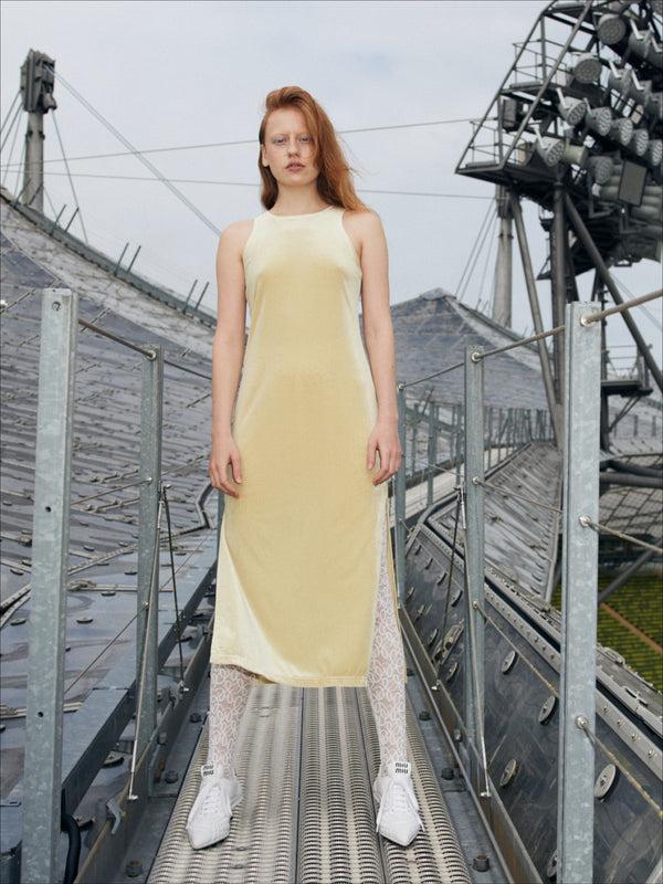 simone wild Velvet Athletic Dress Lemon