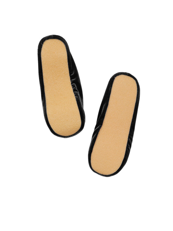 Simone Wild Velvet Ballet Slipper Black