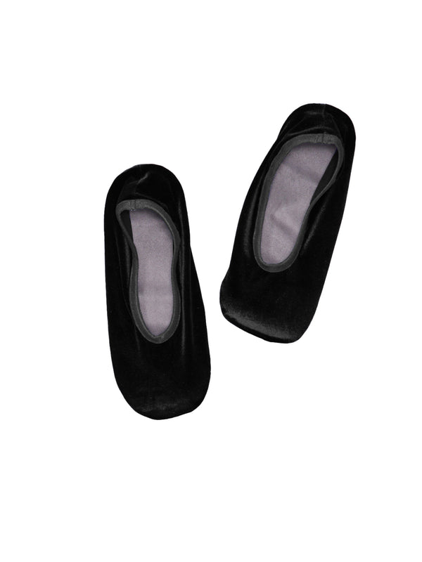 simone wild Velvet Ballet Slipper black