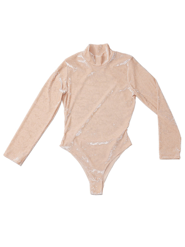 simone wild Velvet Body High Neck Pearl