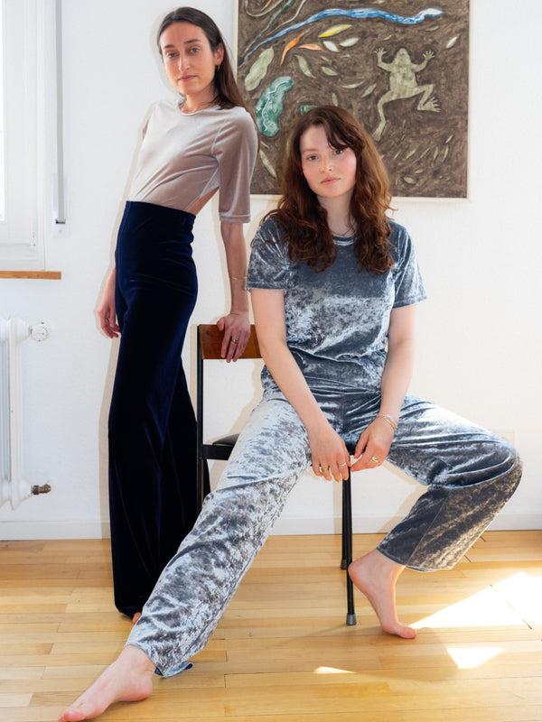 Simone Wild Velvet Body Open Back Taupe