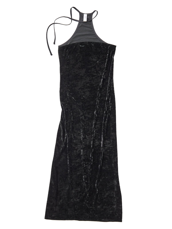 Simone Wild Velvet Dress Daisy Charcoal