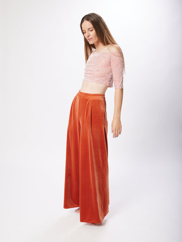 simone wild Velvet Pocket Pants Amber Amber