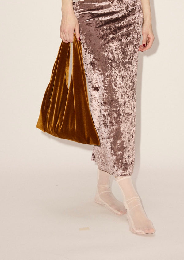 Simone Wild Velvet Pouch Gold
