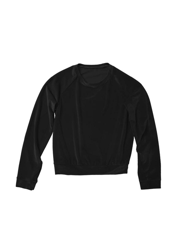 simone wild Velvet Raglan Sweater black
