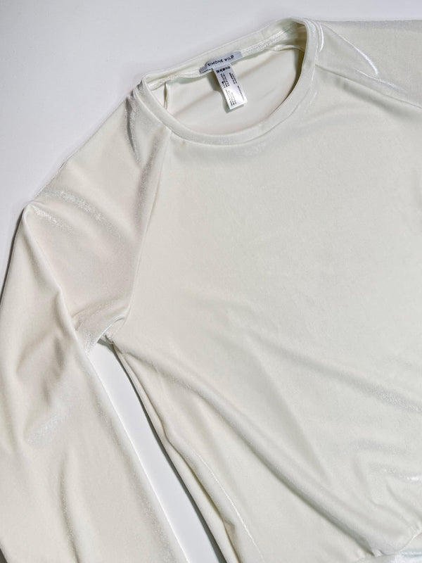 Simone Wild Velvet Raglan Sweater Bone